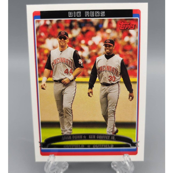 Ken Griffey Jr & Adam Dunn, Cincinnati Reds, 2006, #649 Baseball Card - Picture 1 of 2